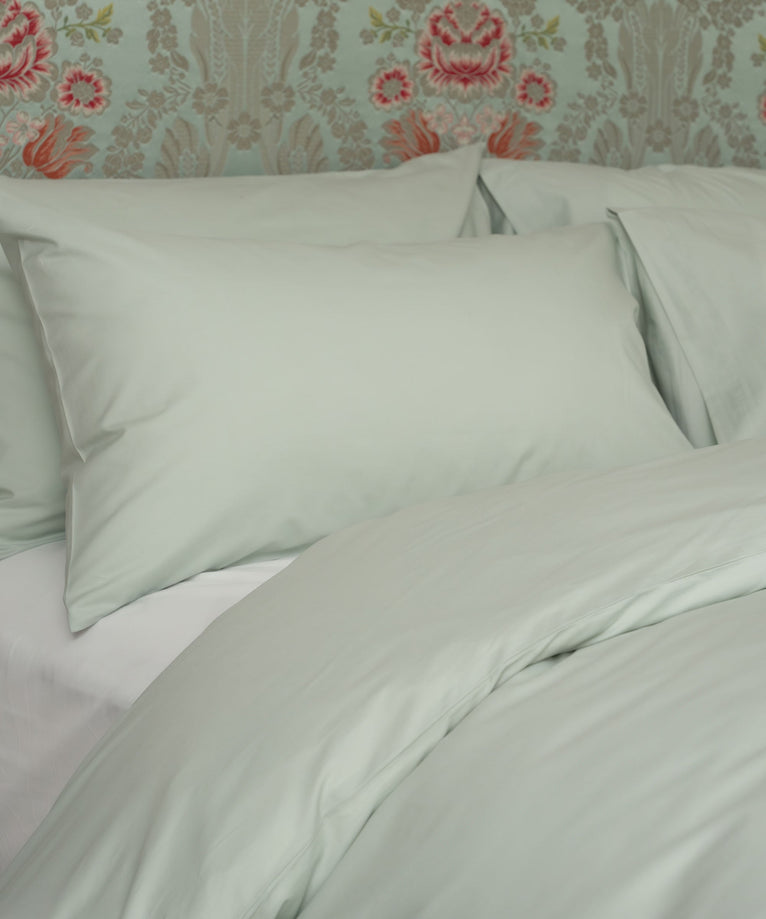 2er-Set Kissenbezüge Ägyptische Baumwolle Perkal 400 TC | Pastellgrün