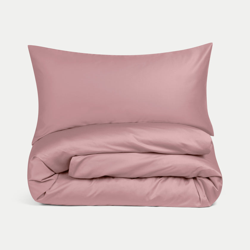 Bettbezug-Set ägyptische Baumwolle Satin 400TC | Blush Pink