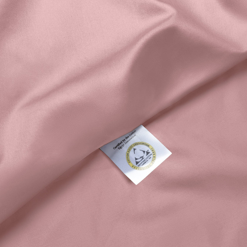 Kinder Bettwäsche Set Ägyptische Baumwolle Satin 400TC Blush Pink - Petit Hôtel
