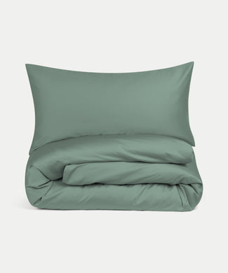 Bettbezug-Set ägyptische Baumwolle Satin 400TC | Sage Green