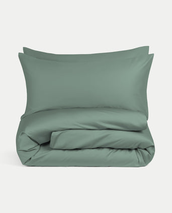 Kinder Bettwäsche Set Ägyptische Baumwolle Satin 400TC Sage Green - Petit Hôtel