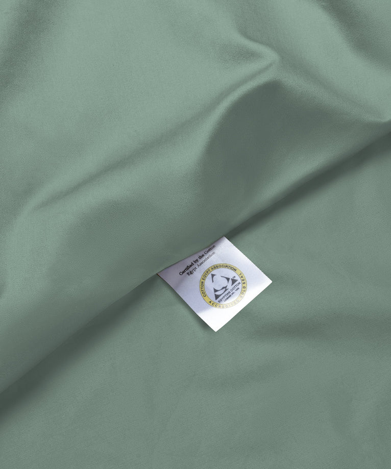 Kinder Bettwäsche Set Ägyptische Baumwolle Satin 400TC Sage Green - Petit Hôtel