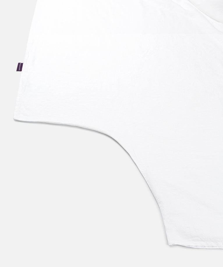 Bettwäsche Set & Spannbettlaken Gewaschenem Leinen | Weiss