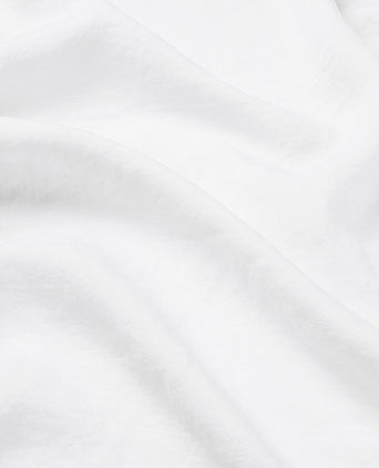 Bettwäsche Set & Spannbettlaken Gewaschenem Leinen | Weiss