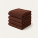 Gästehandtücher Zero-Twist-Baumwolle 30x30 cm (4 St.) | Chestnut