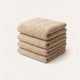 Gästehandtücher Zero-Twist-Baumwolle 30x30 cm (4 St.) | Latte