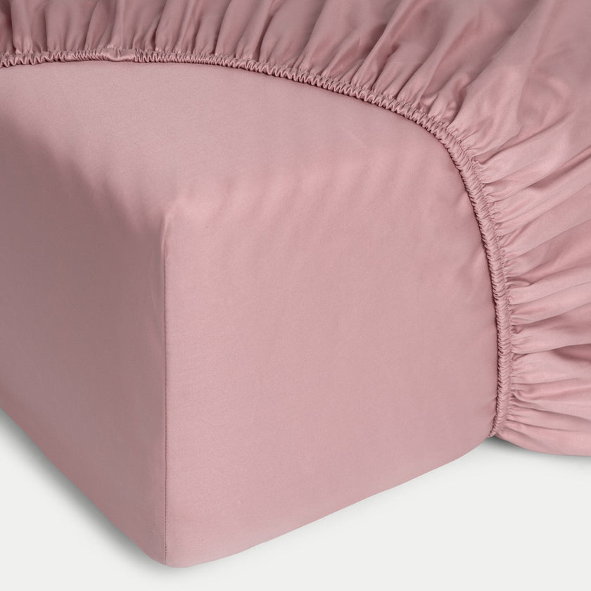 Kinder Spannbettlaken Ägyptische Baumwolle Satin 400TC Blush Pink - Petit Hôtel