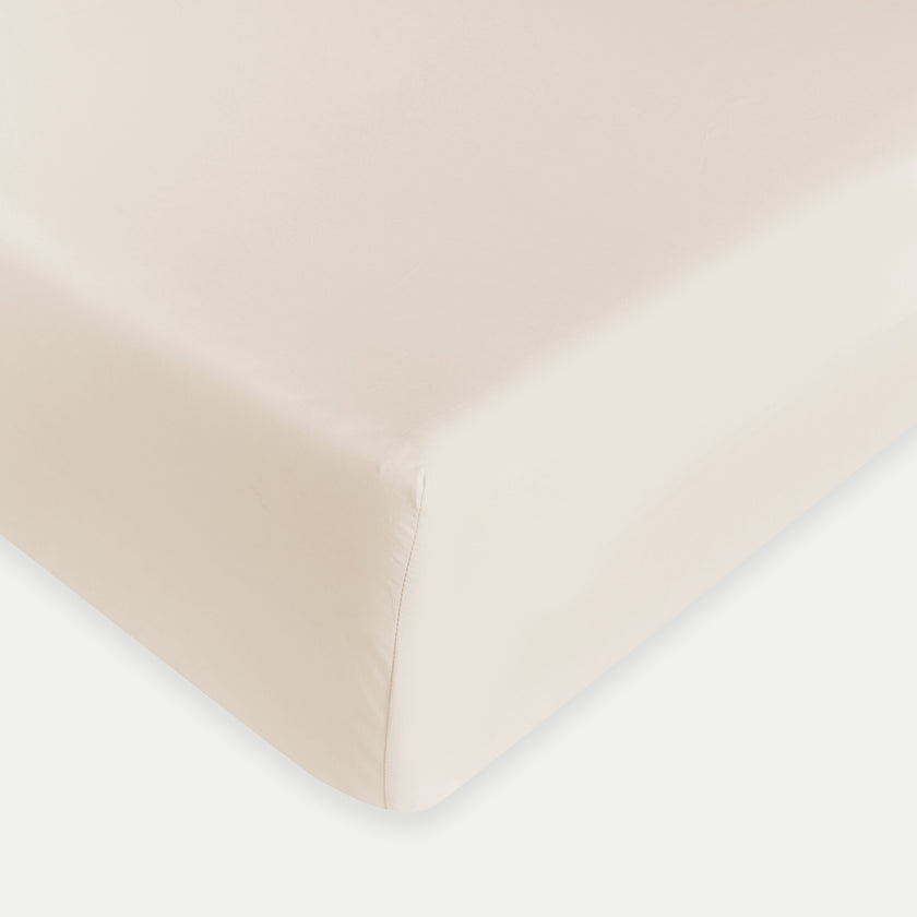 Bettwäsche Set & Spannbettlaken aus Perkal | Chalk White