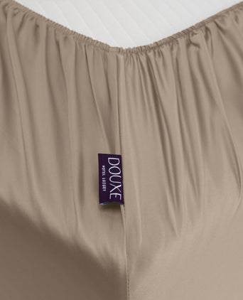 Spannbettlaken Ägyptische Baumwolle Satin 400TC | Champagne