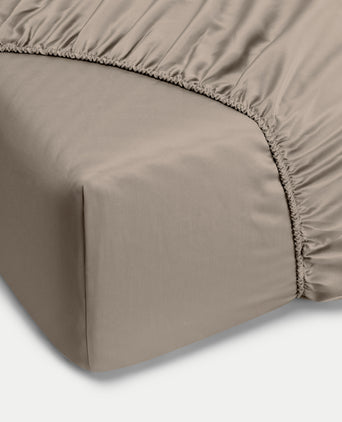 Spannbettlaken ägyptische Baumwolle Satin 400TC | Champagner