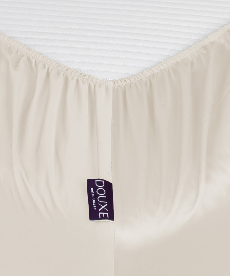 Spannbetttuch Ägyptische Baumwolle Satin 400TC | Cream