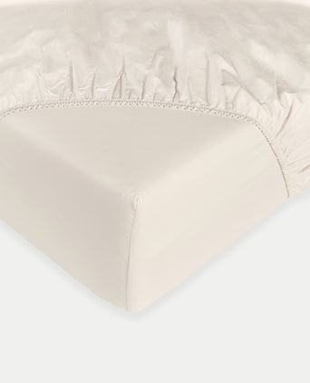 Spannbetttuch Ägyptische Baumwolle Satin 400TC | Cream