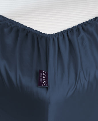 Bettwäsche Set & Spannbettlaken aus Satin | Harbour Blue