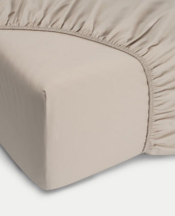 Kinder Spannbettlaken Ägyptische Baumwolle Perkal 400TC Latte - Petit Hôtel