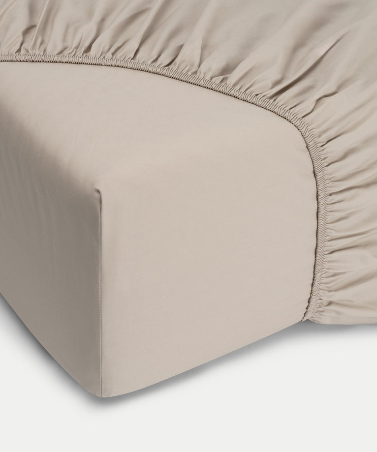 Kinder Spannbettlaken Ägyptische Baumwolle Perkal 400TC Latte - Petit Hôtel