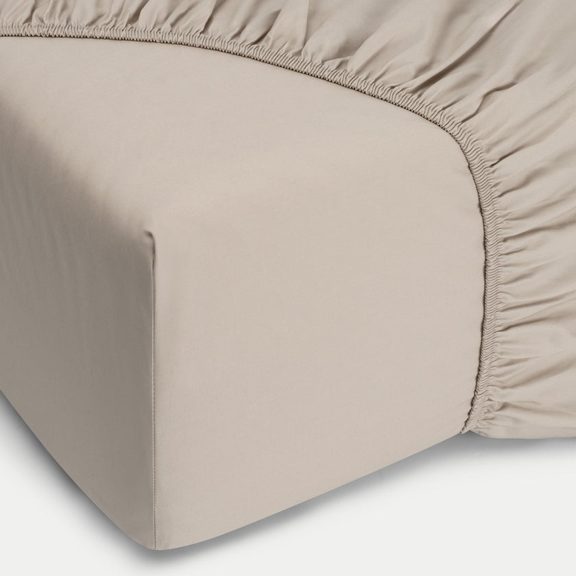 Kinder Spannbettlaken Ägyptische Baumwolle Perkal 400TC Latte - Petit Hôtel