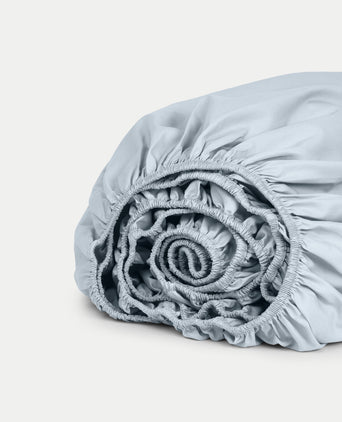 Spannbettlaken Ägyptische Baumwolle Perkal 400TC | Pastellblau