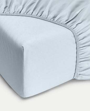 Kinder Spannbettlaken Ägyptische Baumwolle Perkal 400TC Pastel Blue - Petit Hôtel