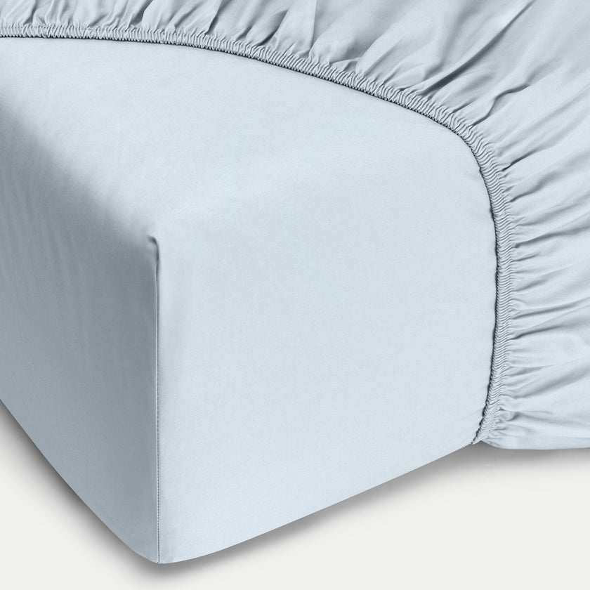 Kinder Spannbettlaken Ägyptische Baumwolle Perkal 400TC Pastel Blue - Petit Hôtel