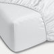 Spannbettlaken aus ägyptischer Baumwolle Satin 400 TC | Silbergrau