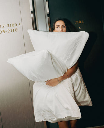 2er-Set Kissenbezüge Hotel Okura Ägyptische Baumwolle Satin 600 TC | Weiß