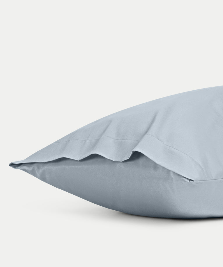 Einzelkissenbezug Ägyptische Baumwolle Satin 400TC | Misty Blue