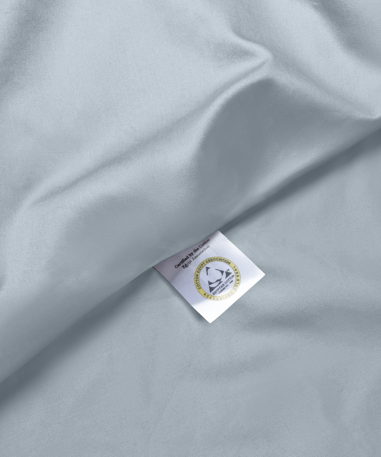 2er-Set Kissenbezüge Ägyptische Baumwolle Satin 400 TC | Misty Blue