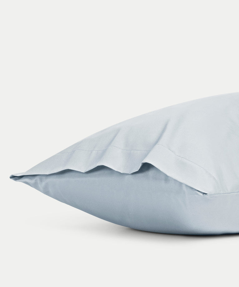 2er-Set Kissenbezüge Ägyptische Baumwolle Satin 400 TC | Pastellblau