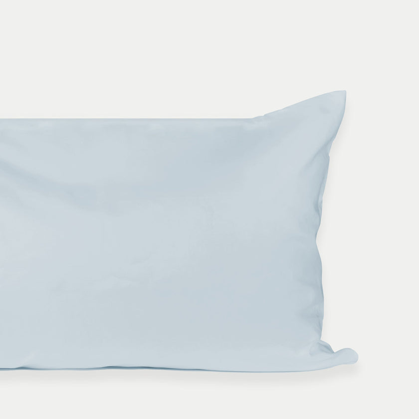 Set von 2 Kissenbezügen ägyptische Baumwolle 400TC Satin | Pastel Blue