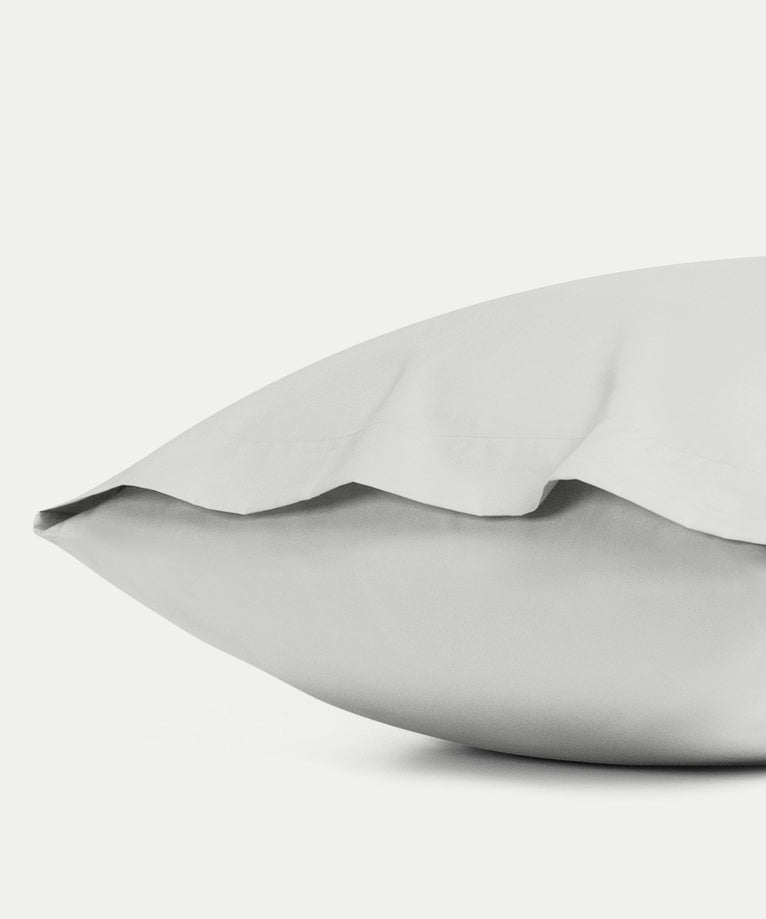 2er-Set Kissenbezüge Ägyptische Baumwolle Perkal 400 TC | Silbergrau