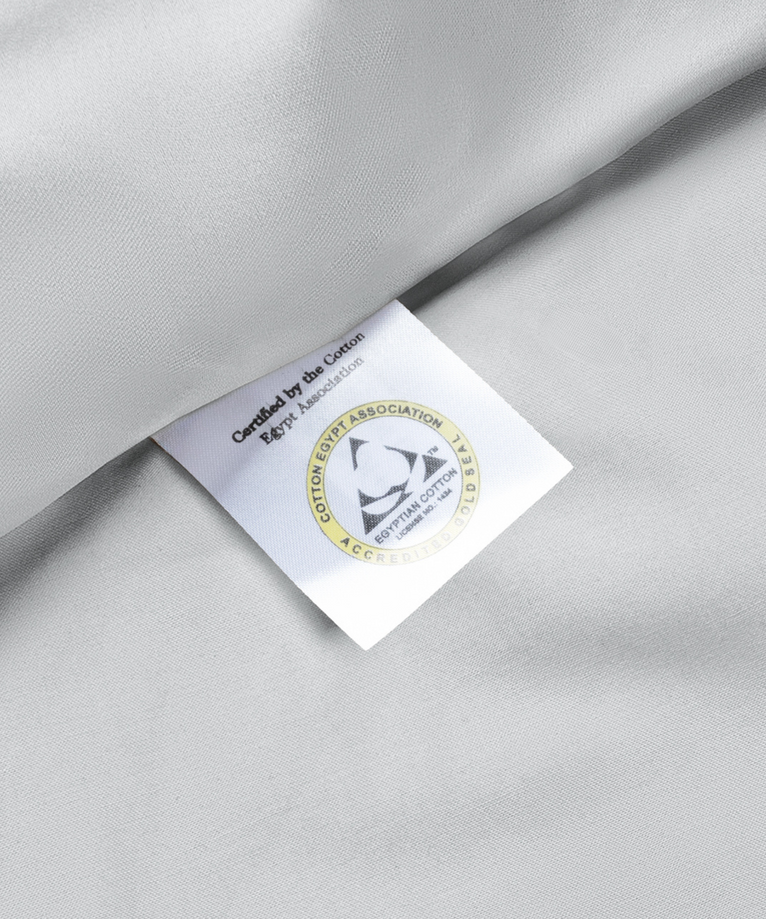 Kissenbezug ägyptische Baumwolle 400TC Satin | Silbergrau