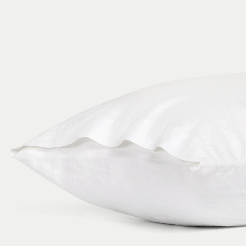 2er-Set Kissenbezüge Gewaschenes Leinen | Weiß