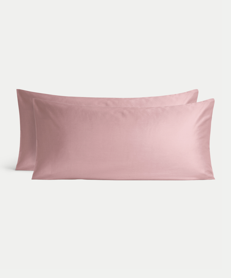2er-Set Kissenbezüge Ägyptische Baumwolle Satin 400 TC | Blush Pink