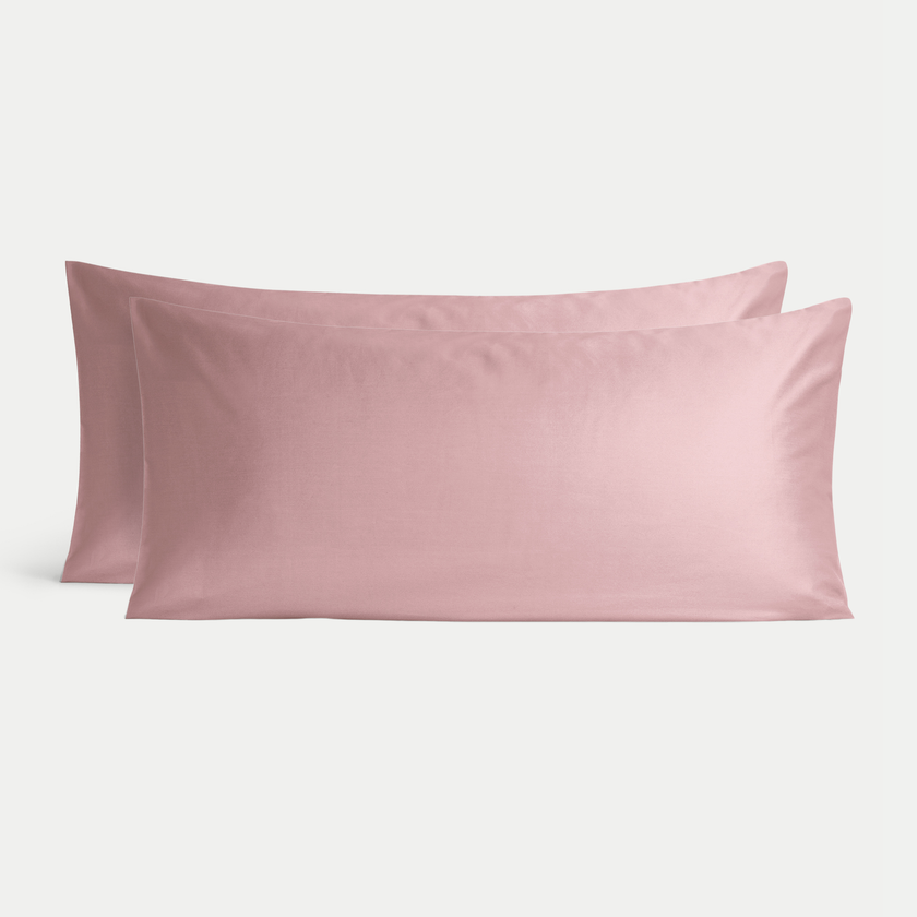 2er-Set Kissenbezüge Ägyptische Baumwolle Satin 400 TC | Blush Pink