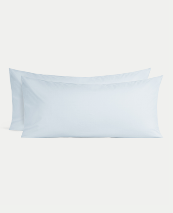 2er-Set Kissenbezüge ägyptische Baumwolle 400TC Perkal | Pastel Blue