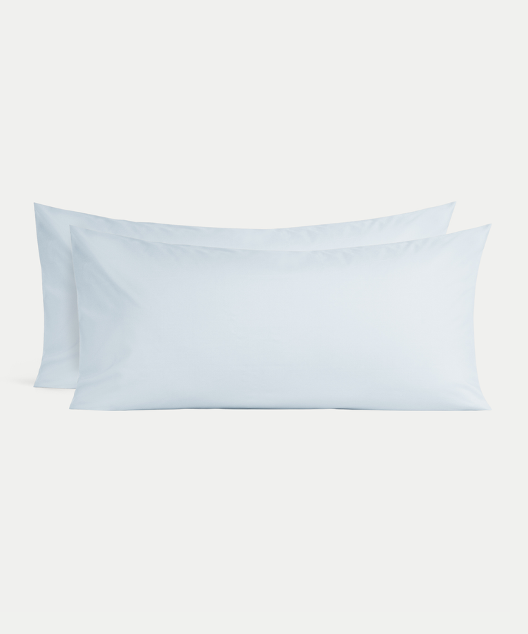 Set van 2 Kussenslopen Egyptisch katoen 400TC Percal | Pastel Blue