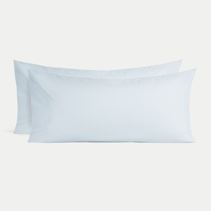 Set van 2 Kussenslopen Egyptisch katoen 400TC Percal | Pastel Blue