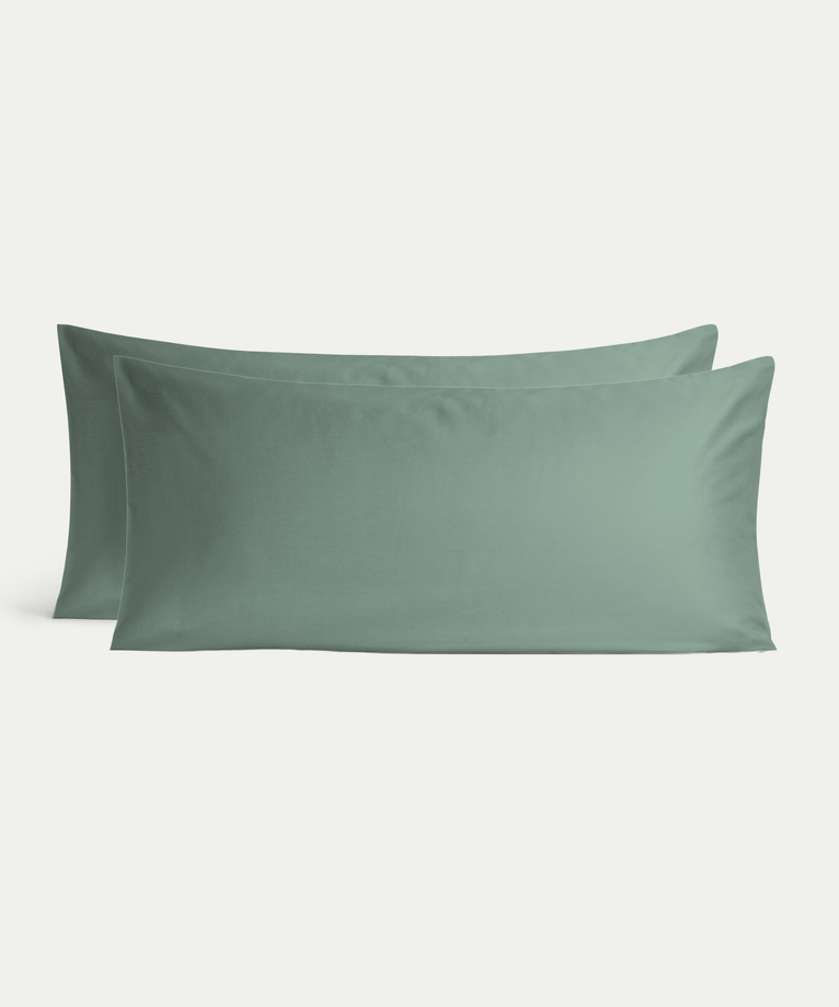 2er-Set Kissenbezüge Ägyptische Baumwolle Satin 400 TC | Sage Green
