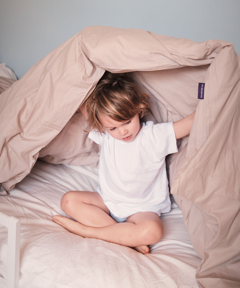 Kinder Spannbettlaken Ägyptische Baumwolle Perkal 400TC Latte - Petit Hôtel