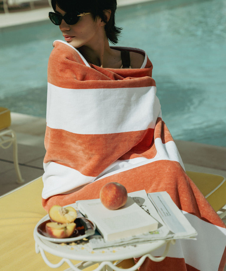 Hotel-Strandtuch Faded Coral 100x180 cm