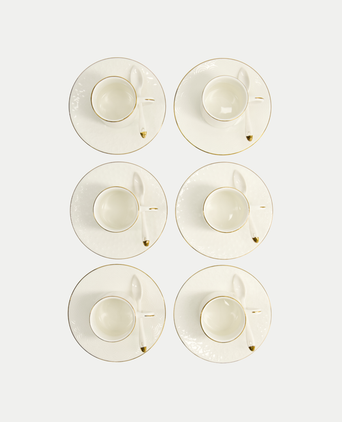 Tokyo Design Studio – Nippon White Gold Rim Espresso-Set (18-teilig)
