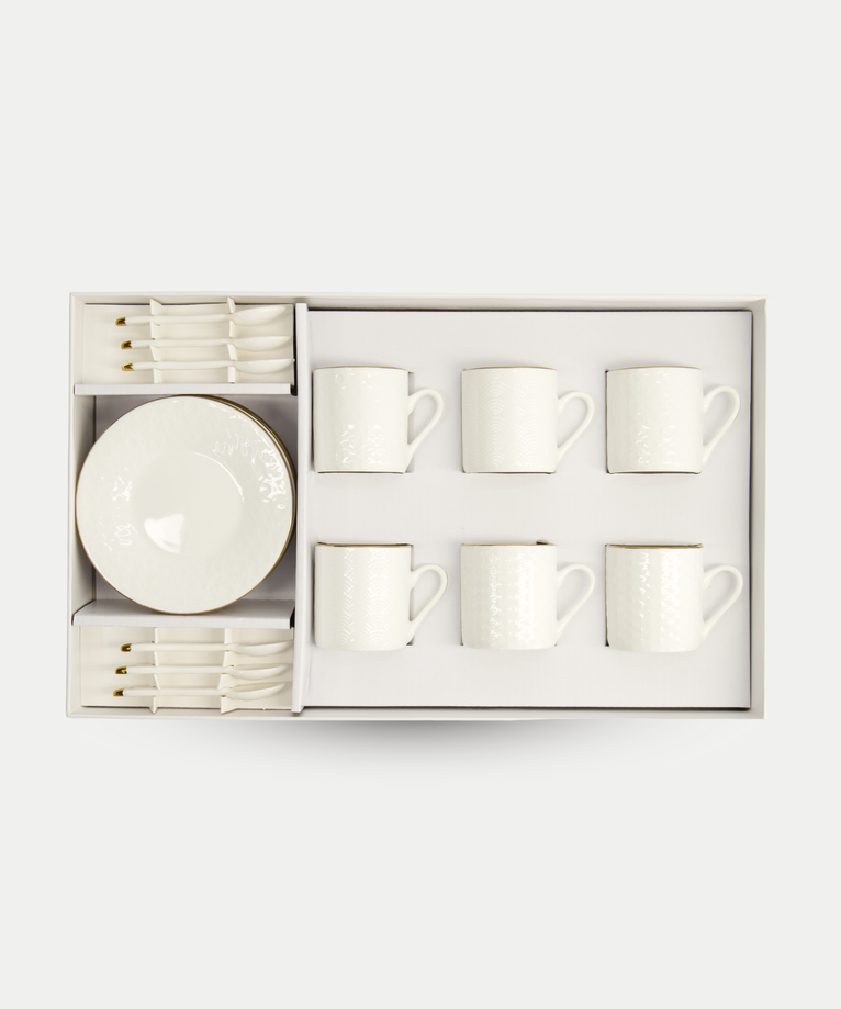 18-teiliges Tokyo Design Studio Espressoset – Nippon White Gold Rim