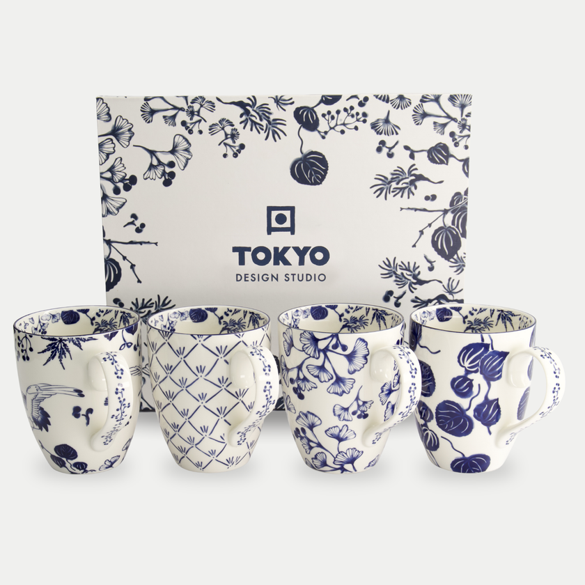 Tokyo Design Studio – Flora Japonica Tassen-Set (4-teilig)