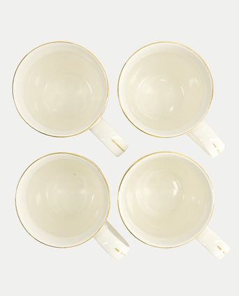 Tokyo Design Studio – Nippon White Gold Rim Tassen-Set (4-teilig)