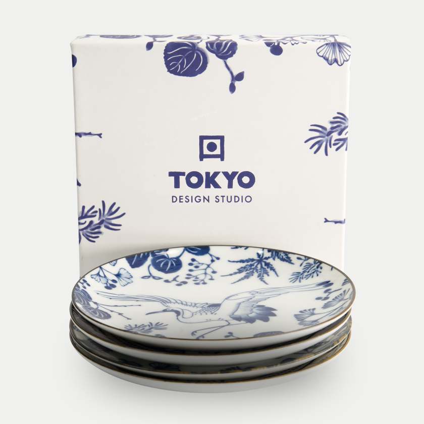 Tokyo Design Studio – Flora Japonica Teller-Set (4-teilig)