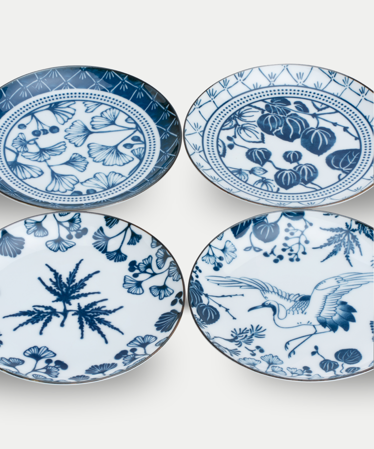 Tokyo Design Studio – Flora Japonica Teller-Set (4-teilig)