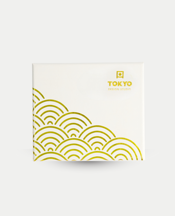 Tokyo Design Studio – Nippon White Gold Rim Tassen- und Untertassen-Set Star Lines (8-teilig)