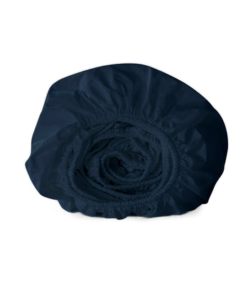 Spannbettlaken ägyptische Baumwolle Satin 400TC | Harbour Blue | Outlet