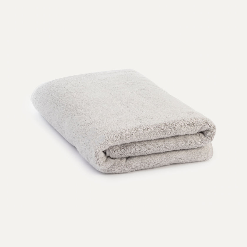 Handdoek zero-twist katoen 100x180 cm | Zilvergrijs