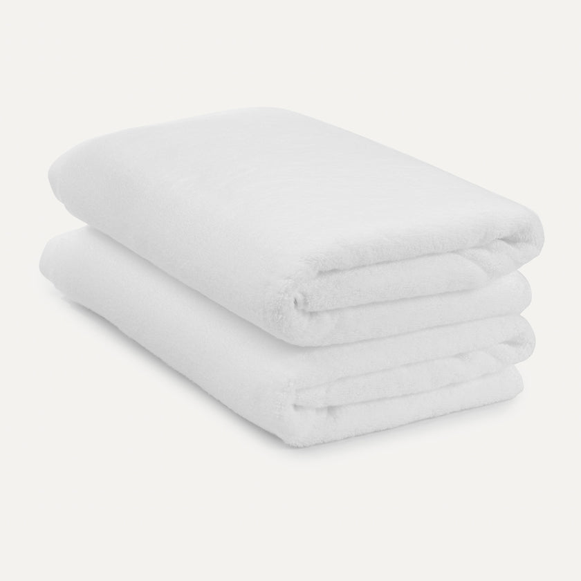2x Handtuch Zero-Twist Baumwolle 70x140 cm | Weiß